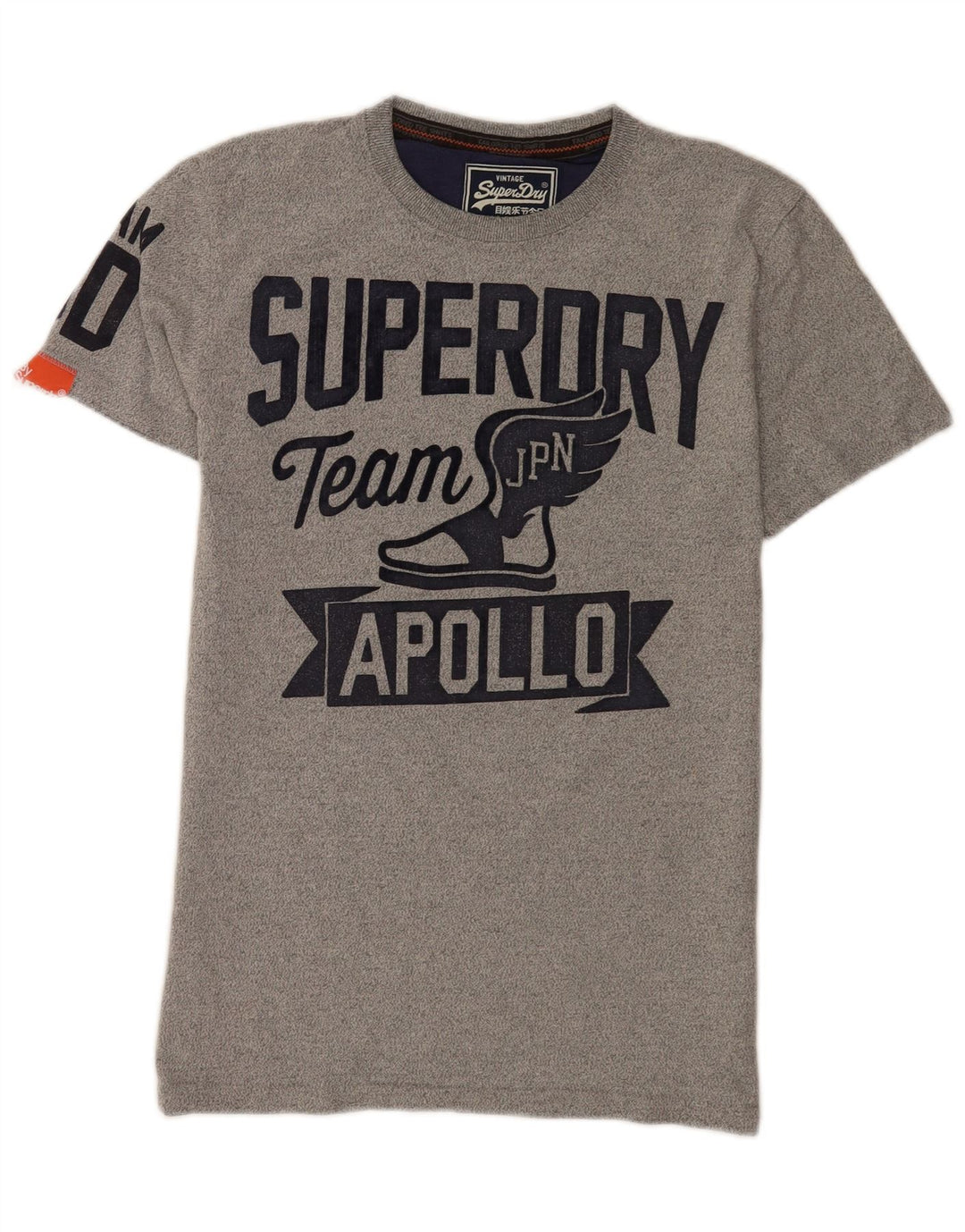 Superdry Herren Grafik-T-Shirt-Oberteil aus mittelgrauer Baumwolle