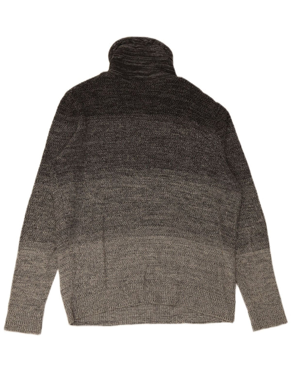 Jack & Jones Herren-Pullover mit Rollkragen, XL, grau, Blockfarben, Baumwolle