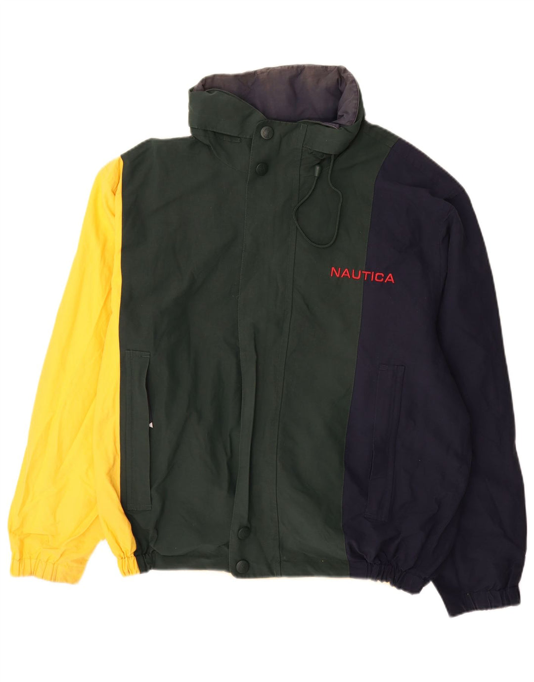 Nautica Herren Wendejacke UK 40 Große mehrfarbige Colourblock-Baumwolle