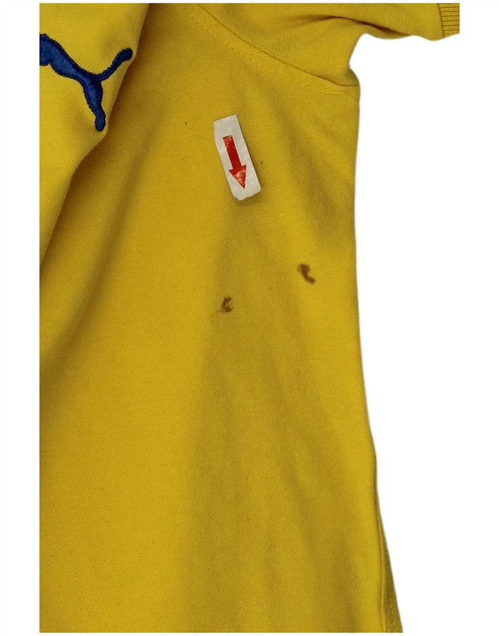 Puma Herren Poloshirt Small Gelb Baumwolle