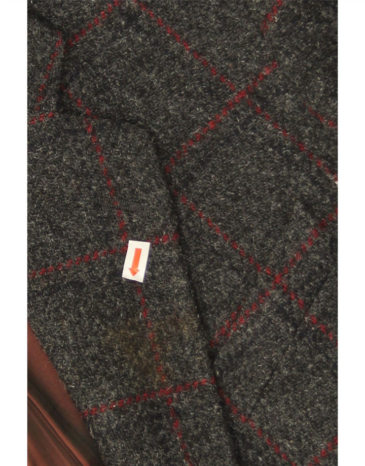 Scirocco Herren-Blazer aus Harris-Tweed mit 2 Knöpfen, Gr. 40, groß, grau kariert