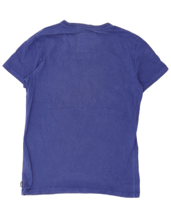 Superdry Herren Grafik-T-Shirt-Oberteil, Größe S, Blau, Baumwolle