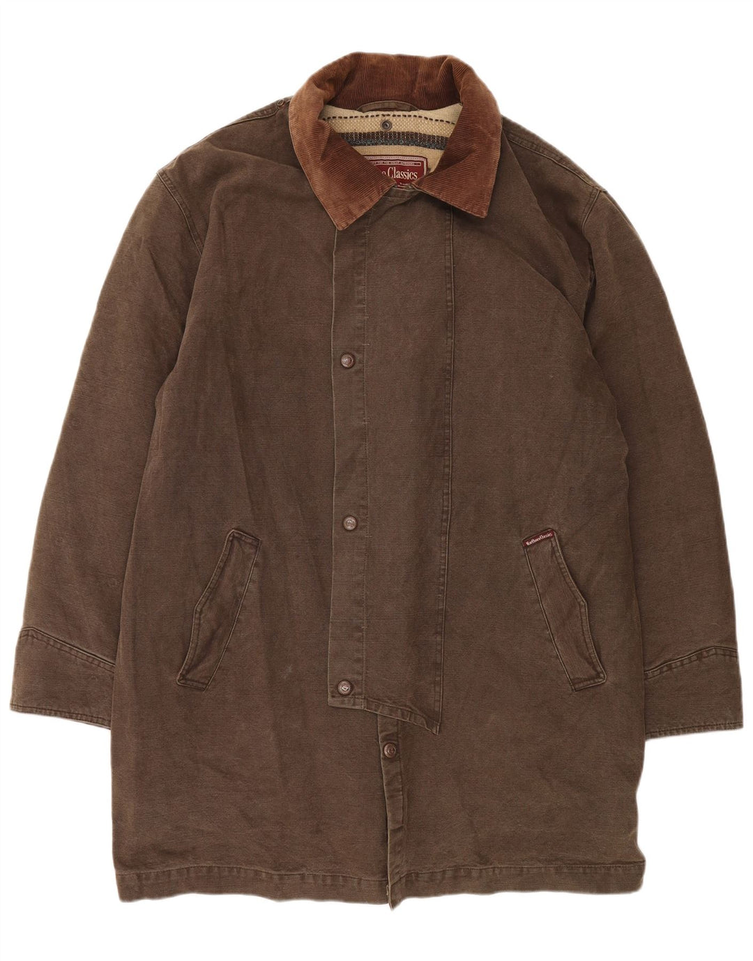 Marlboro Classics Herren-Windbreaker-Mantel UK 44 2XL Braun Klassisch