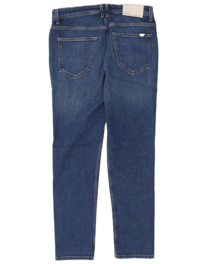 Zara Herren Slim Jeans EU 42 Large W32 L29 Blaue Baumwolle
