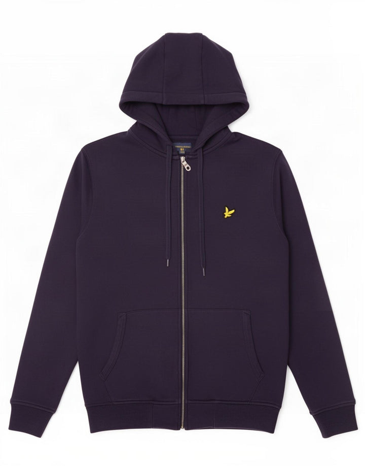 Lyle & Scott Herren-Kapuzenpullover mit Reißverschluss, Größe S, marineblaue Baumwolle