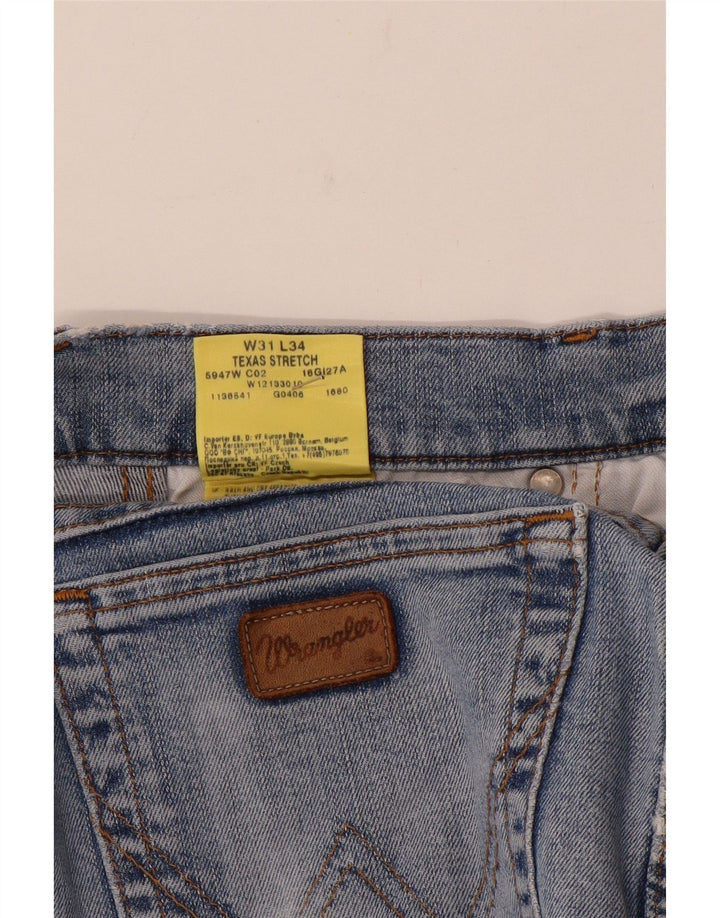 Wrangler Herren Texas Stretch Straight Jeans W31 L30 Blaue Baumwolle