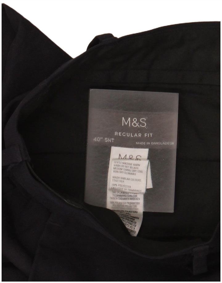 Marks & Spencer Herren-Chinohose mit normaler Passform, W40 L29, marineblaues Polyester