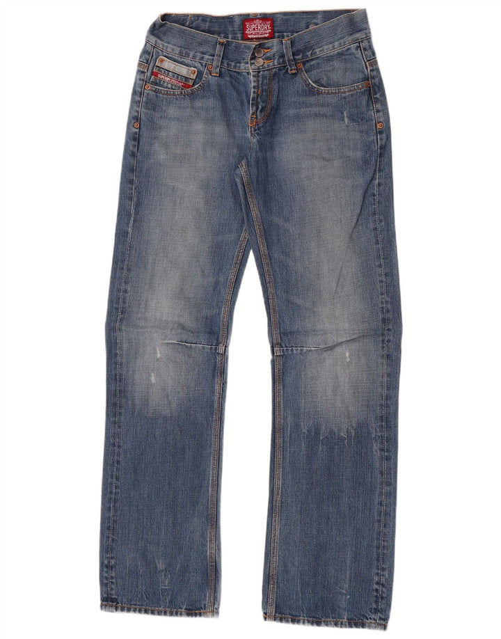 Superdry Herren Straight Jeans W28 L33 Blaue Baumwolle