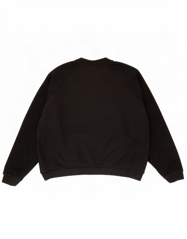 Adidas Damen Übergroßer Sweatshirt-Pullover UK 20/22 XL Schwarz Baumwolle