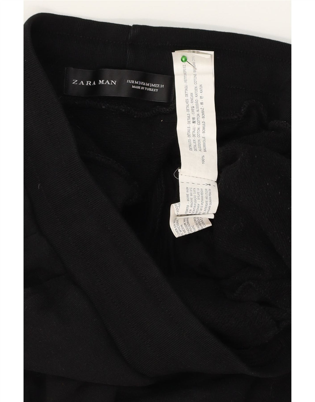 Zara Herren-Trainingshose, mittelschwarz, Baumwolle