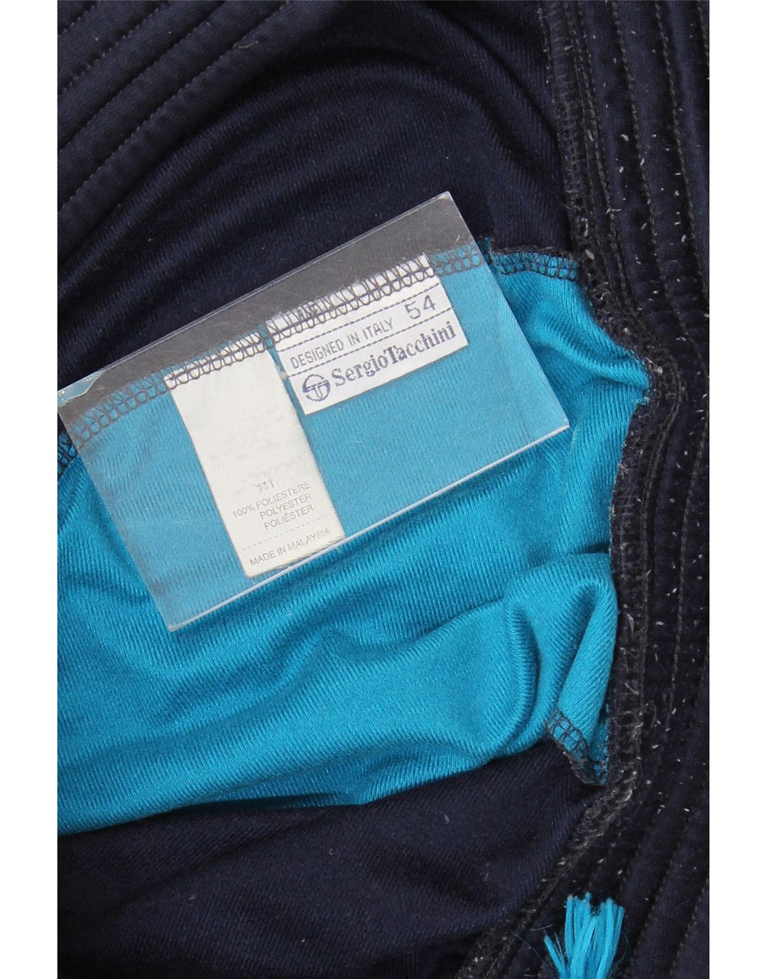 Sergio Tacchini Herren-Trainingsanzug, IT 54 XL, Marineblau, Farbblock