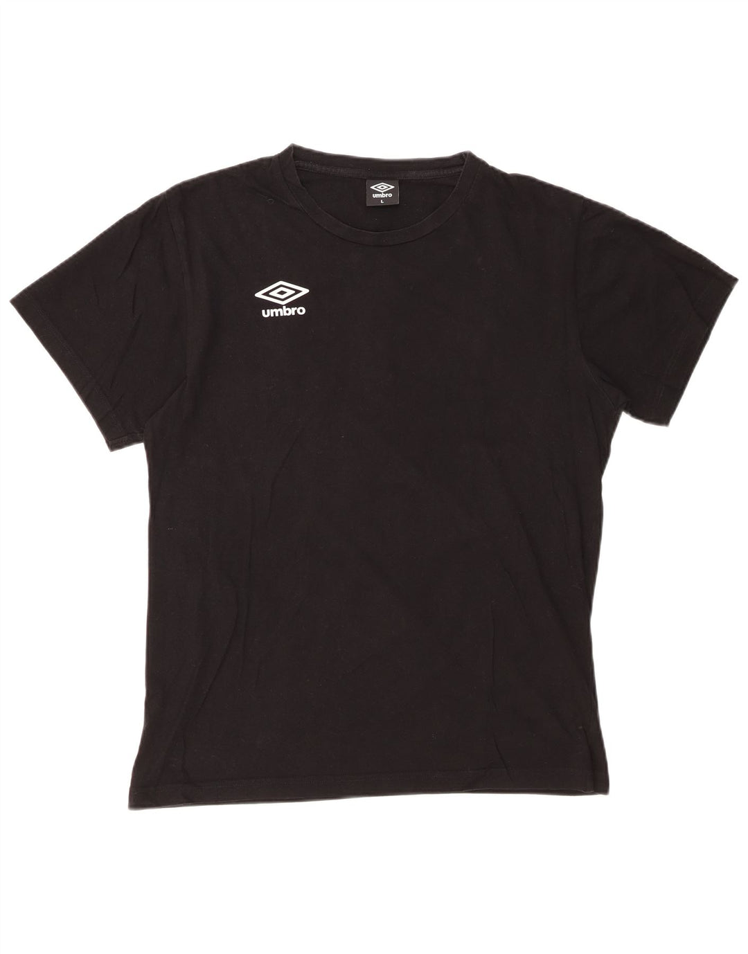 UMBRO Womens T-Shirt Top UK 16 Large Black Cotton