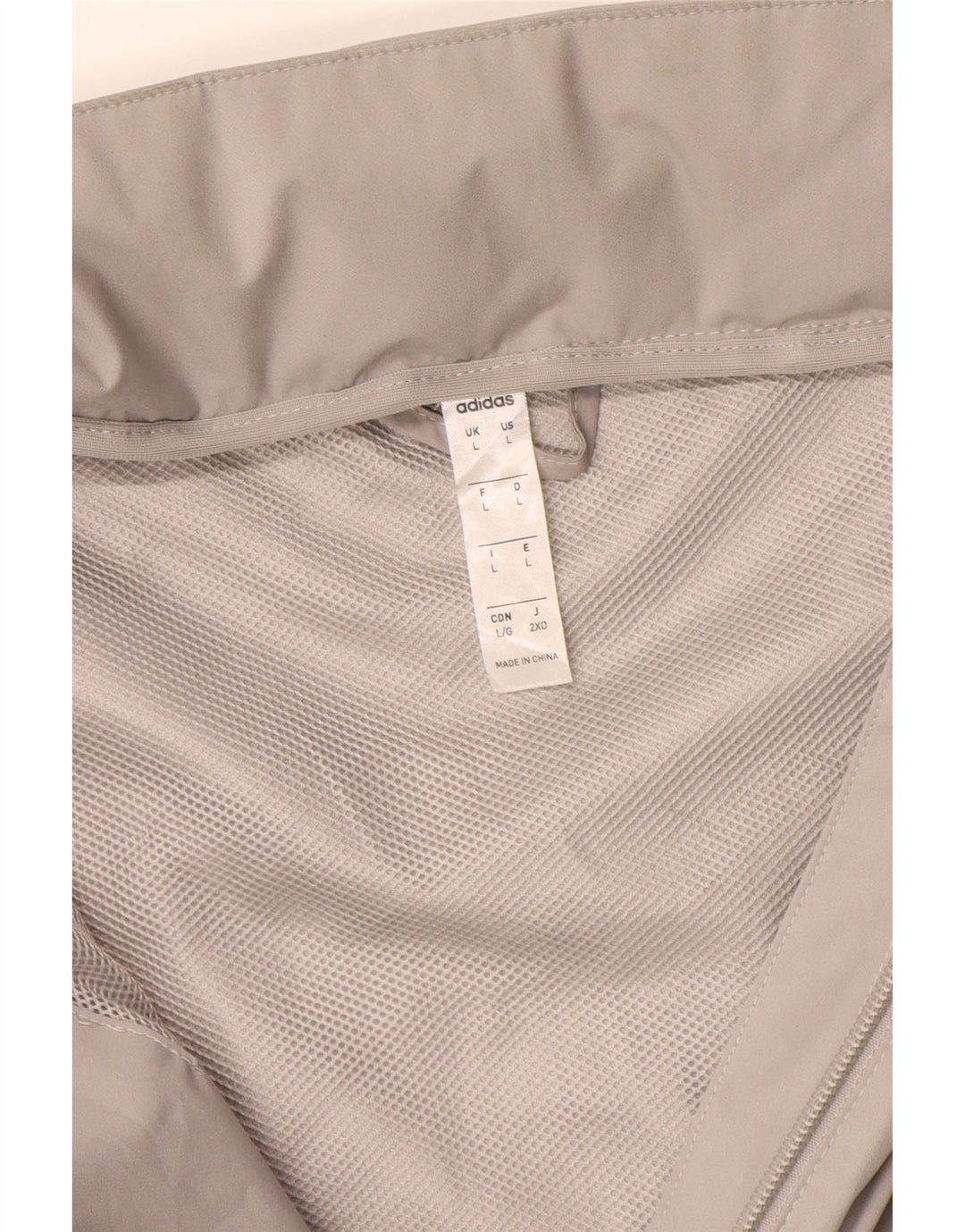 Adidas Herren Regenjacke UK 40 Large Grau Polyester