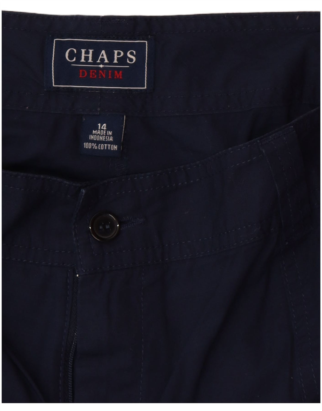Chaps Damen Cargo-Caprihose US 14 XL W36 L21 Marineblaue Baumwolle