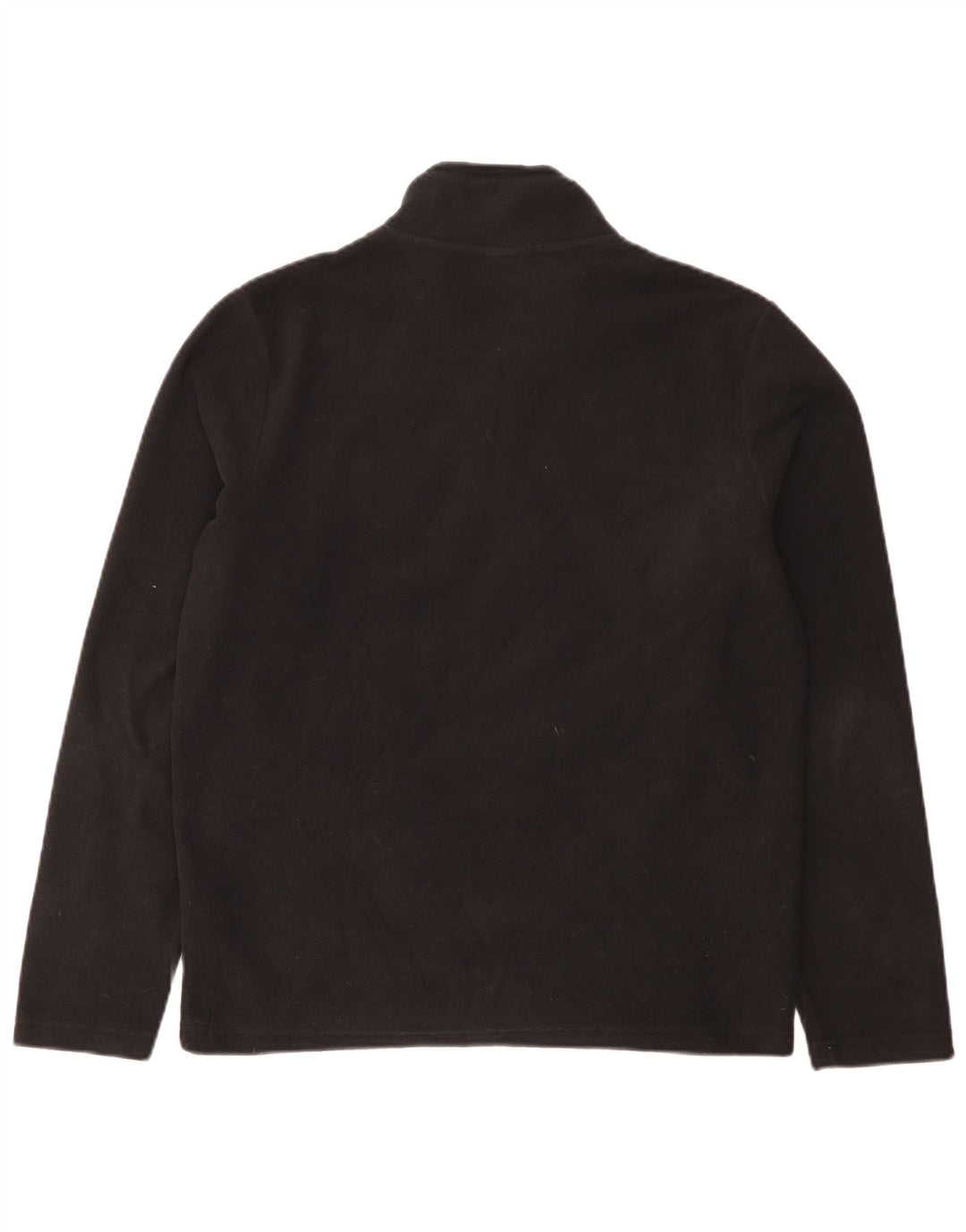 Napapijri Herren-Fleecepullover mit Reißverschluss am Hals, Mittelschwarzes Polyester