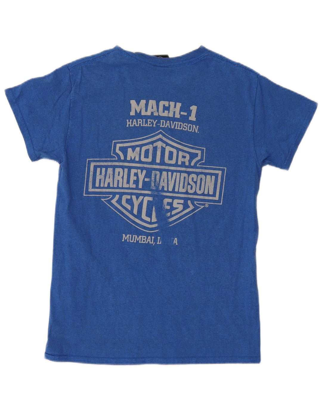 Harley Davidson Herren-T-Shirt mit Grafik, klein, blau, Motorrad