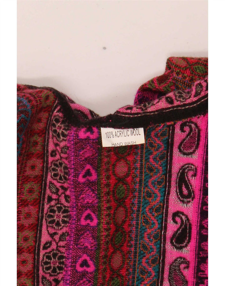 Vintage Damen Strickjacke mit Kapuze, übergroß, Einheitsgröße, mehrfarbig