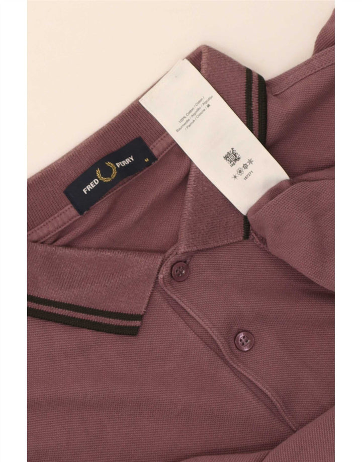 Fred Perry Herren-Poloshirt aus mittelbraun gestreifter Baumwolle
