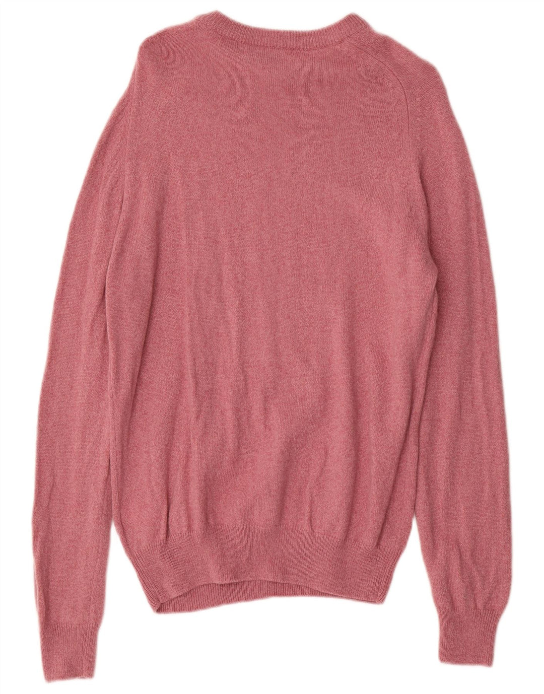 Trussardi Herren-Pullover mit Rundhalsausschnitt, mittelrosa Wolle