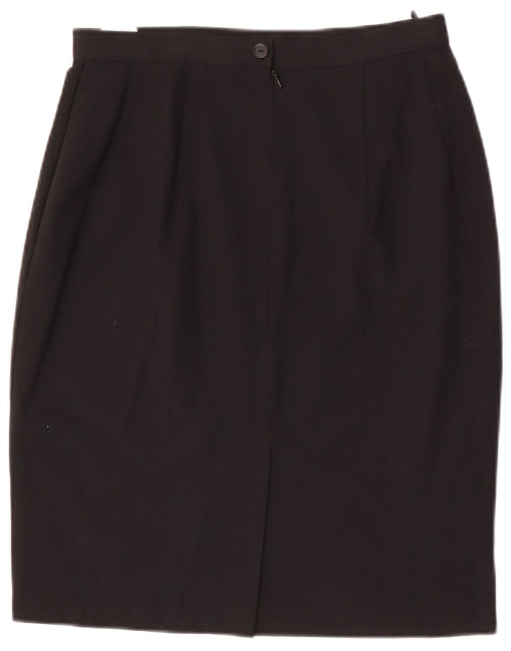 Marks & Spencer Damen Bleistiftrock UK 12 Medium W28 Schwarz Polyester