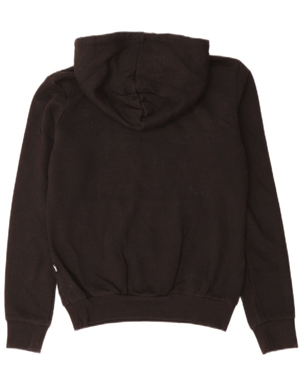 Puma Womens Graphic Hoodie Pullover UK 10 Small Schwarz Baumwolle