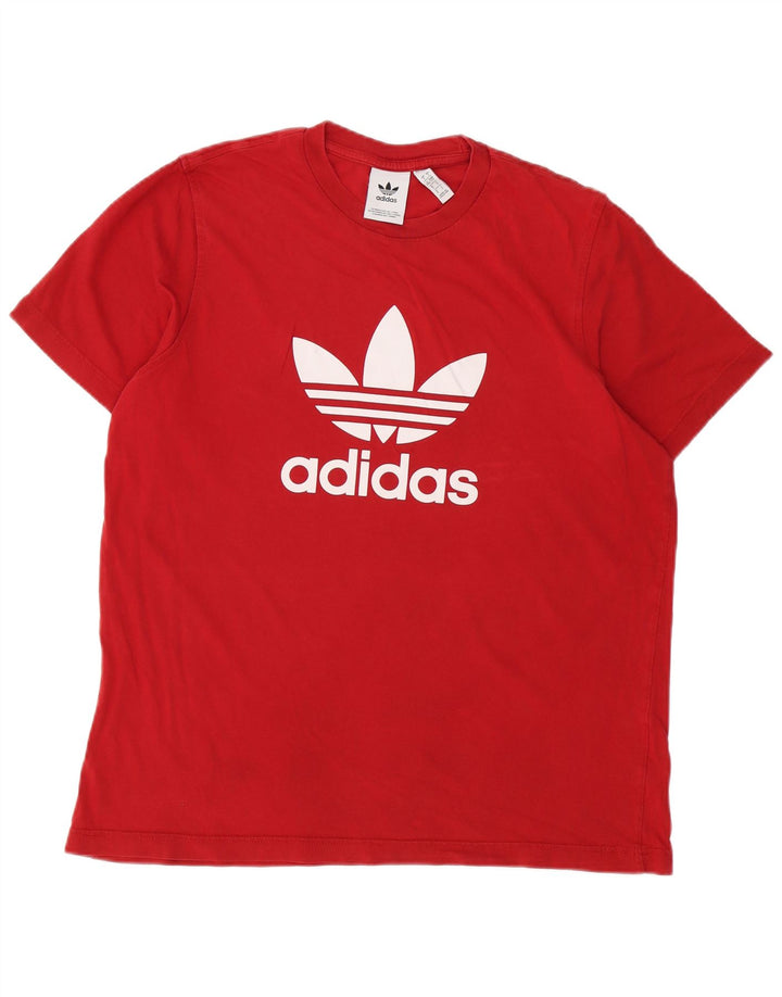 Adidas Herren Grafik T-Shirt Top Große rote Baumwolle