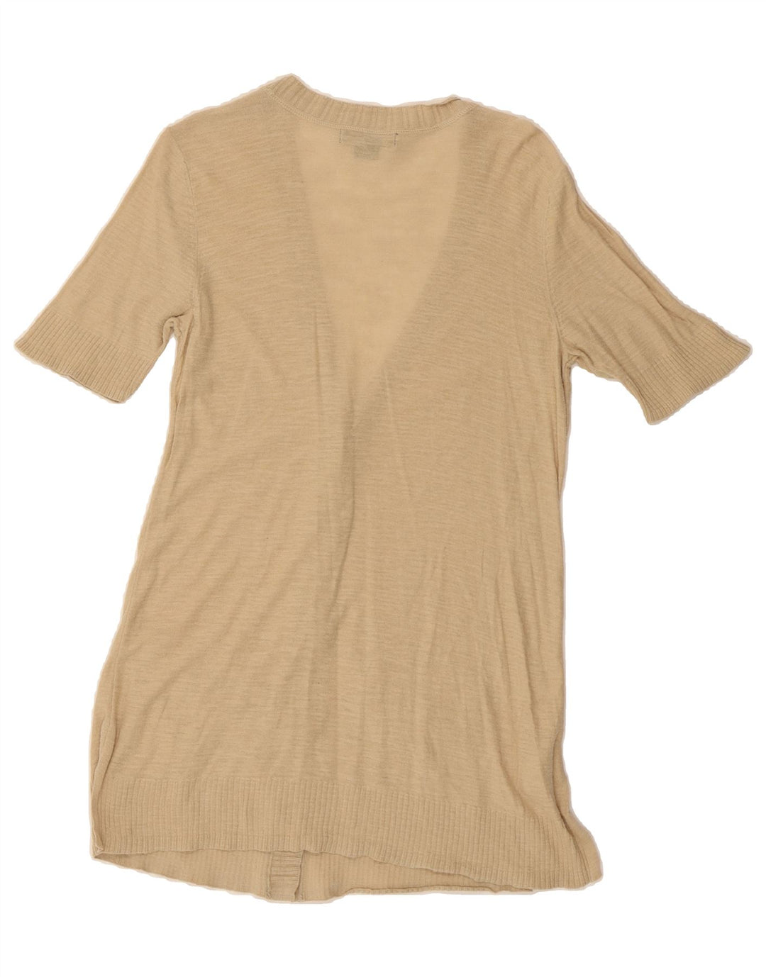 EDDIE BAUER Womens Longline Cardigan Sweater UK 14 Medium Beige Cotton Vintage Eddie Bauer and Second-Hand Eddie Bauer from Messina Hembry 