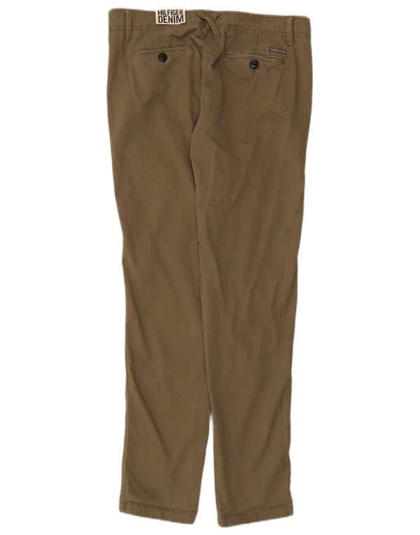 Tommy Hilfiger Damen Slim Freizeithose W28 L32 Khaki Baumwolle