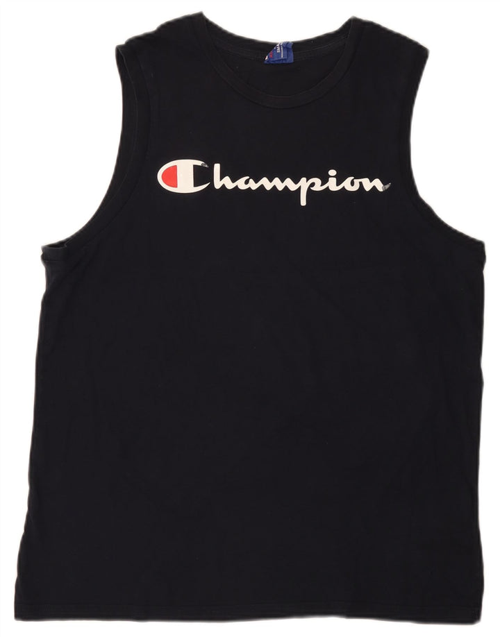 Champion Herren Grafik-Weste-Top, Größe S, Marineblau