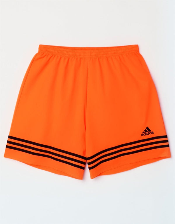 Adidas Herren Climalite Sport Shorts Mittelorange gestreift Polyester Sport