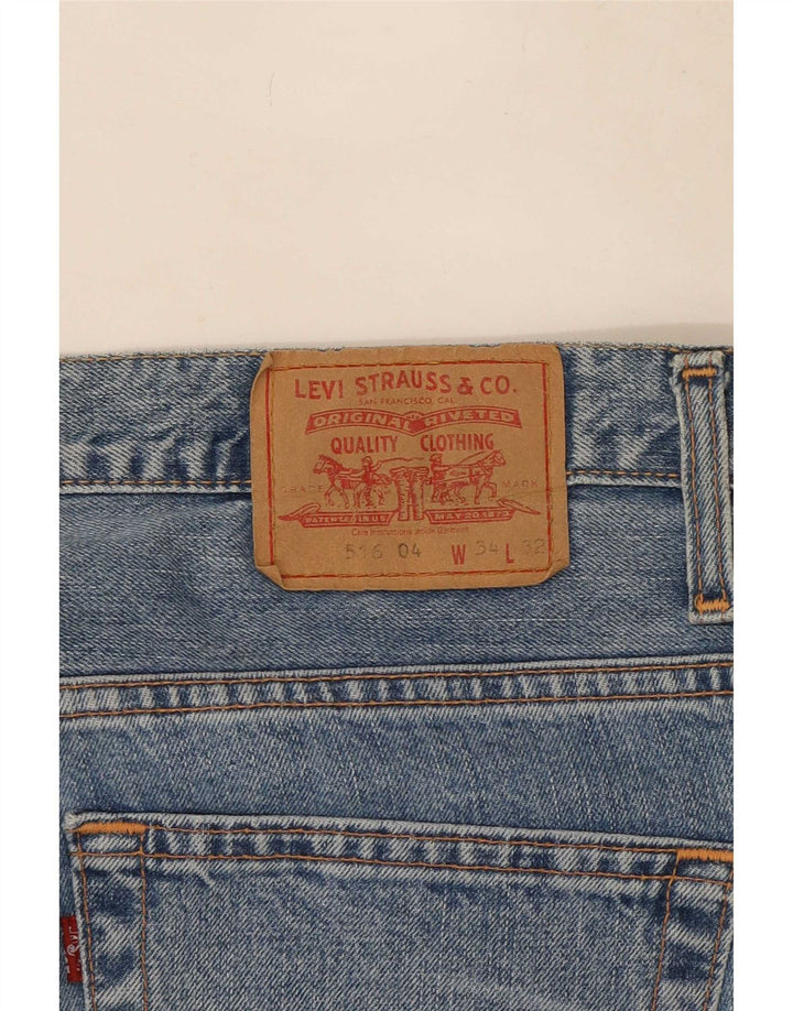 Levi's Damen 516 Bootcut Jeans W34 L32 Blau