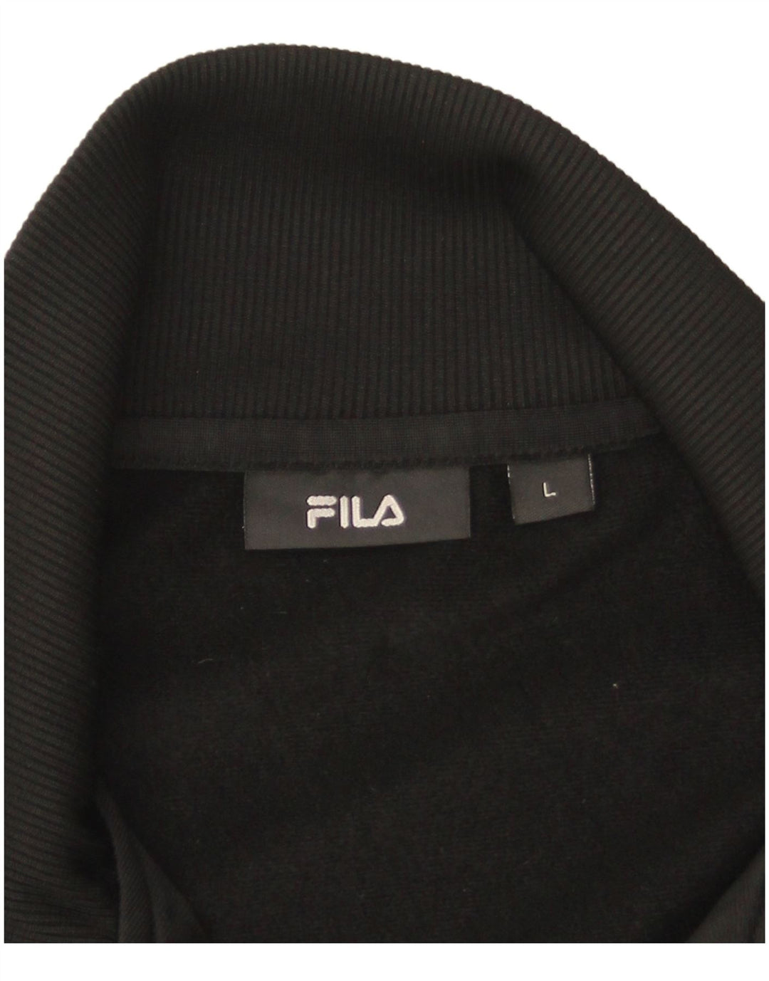 Fila Herren-Trainingsanzug-Top-Jacke, großes schwarzes Farbblock-Polyester