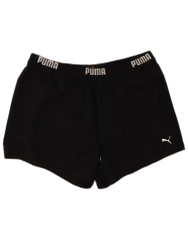 Puma Damen Graphic Sport Shorts UK 14 Medium Schwarz Polyester