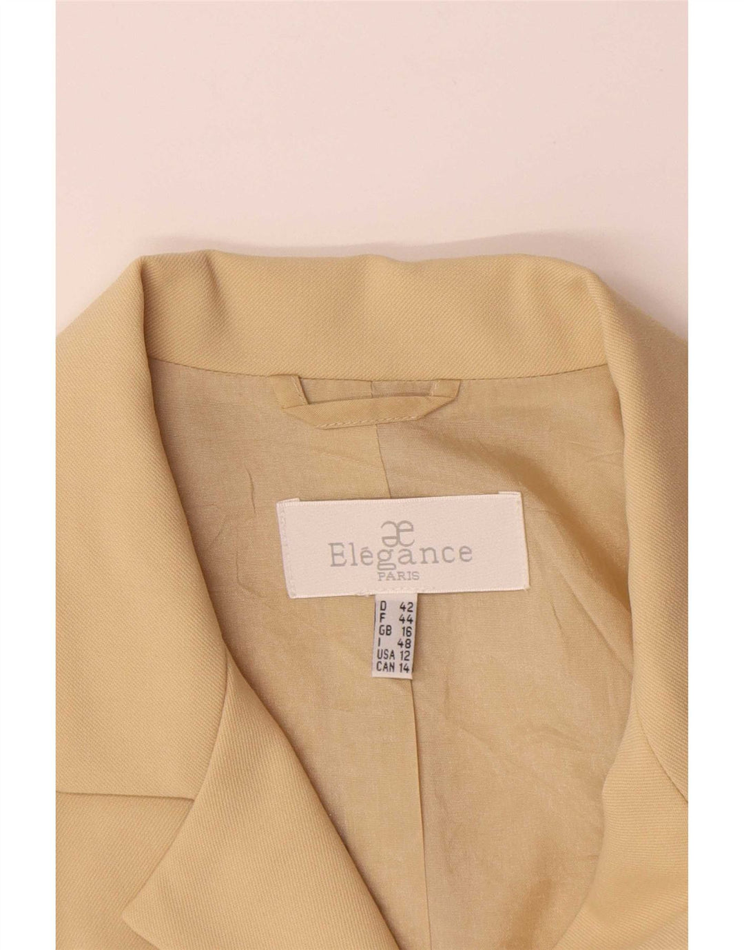 Elegance Damen Blazer Jacke UK 16 Large Beige