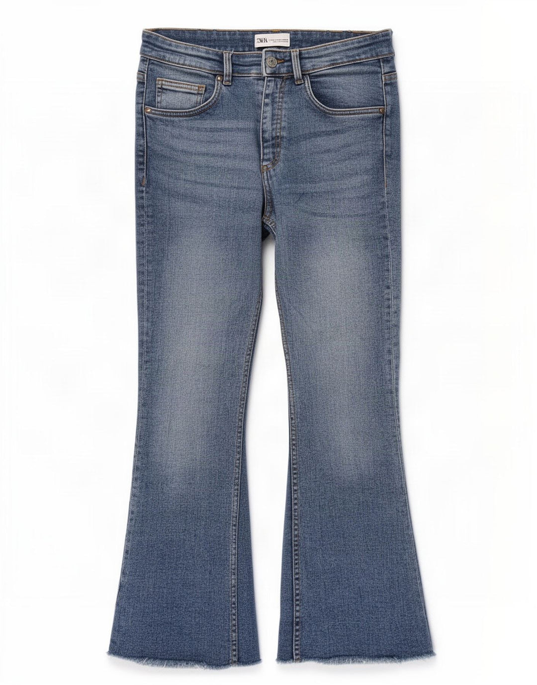 Zara Damen Schlagjeans EU 40 Mittel W30 L26 Blau