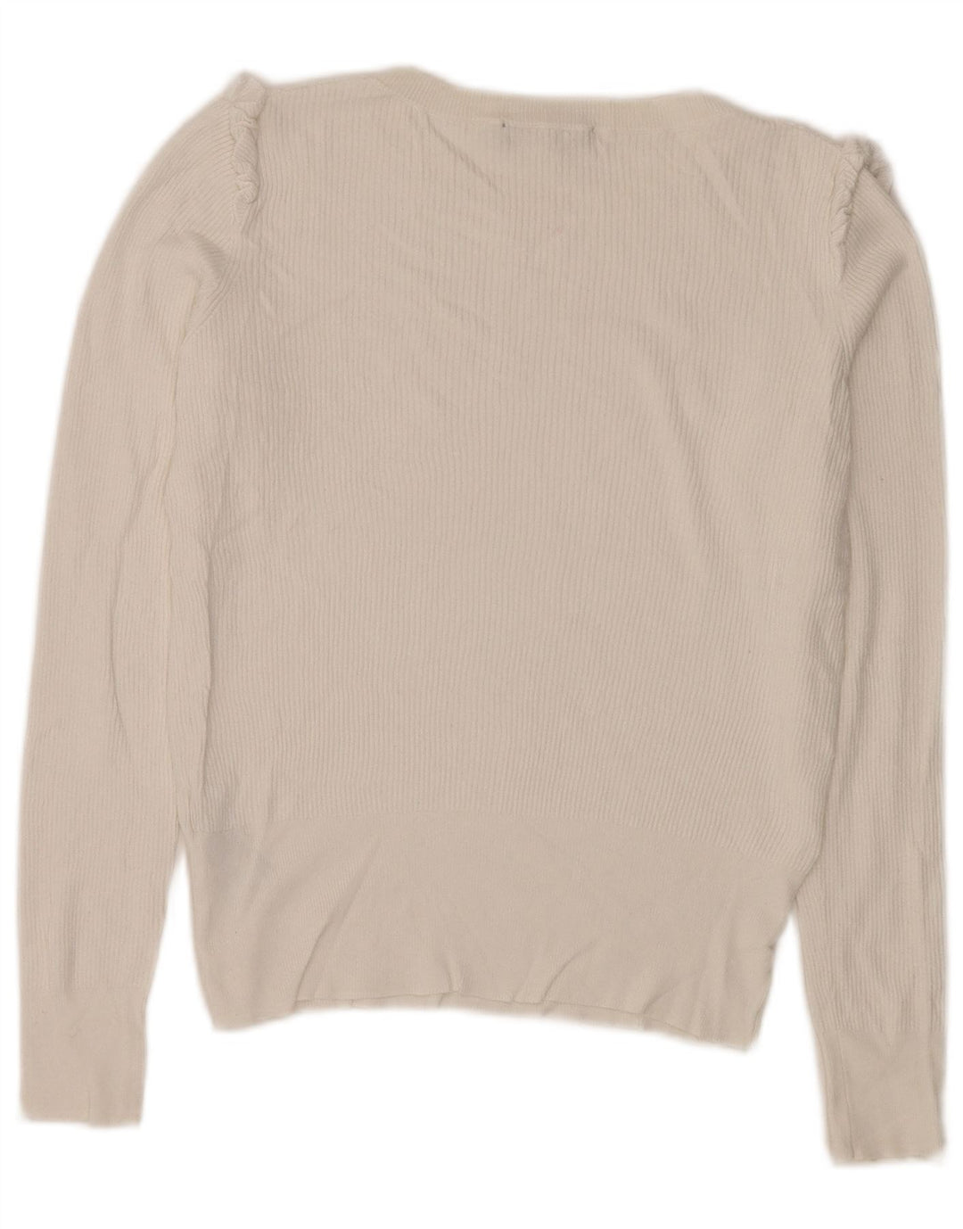 Oasis Damen-Pullover, übergroß, U-Boot-Ausschnitt, Gr. 10, Größe S, weiße Viskose