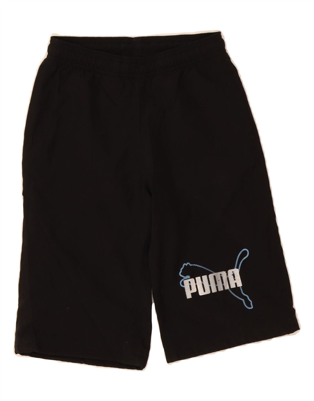 PUMA Boys Graphic Sport Shorts 9-10 Years Black Polyester Vintage Puma and Second-Hand Puma from Messina Hembry 