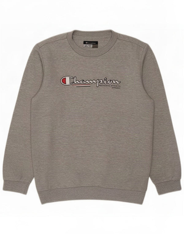 Champion Grafik-Sweatshirtpullover für Jungen, 11–12 Jahre, groß, grau meliert