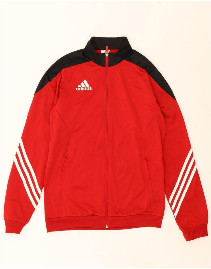 ADIDAS Mens Tracksuit Top Jacket Small Red Colourblock Polyester Vintage Adidas and Second-Hand Adidas from Messina Hembry 