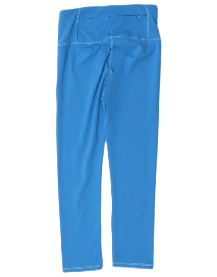 Superdry Damen Graphic Crop Leggings UK 8 Small Blau Polyester