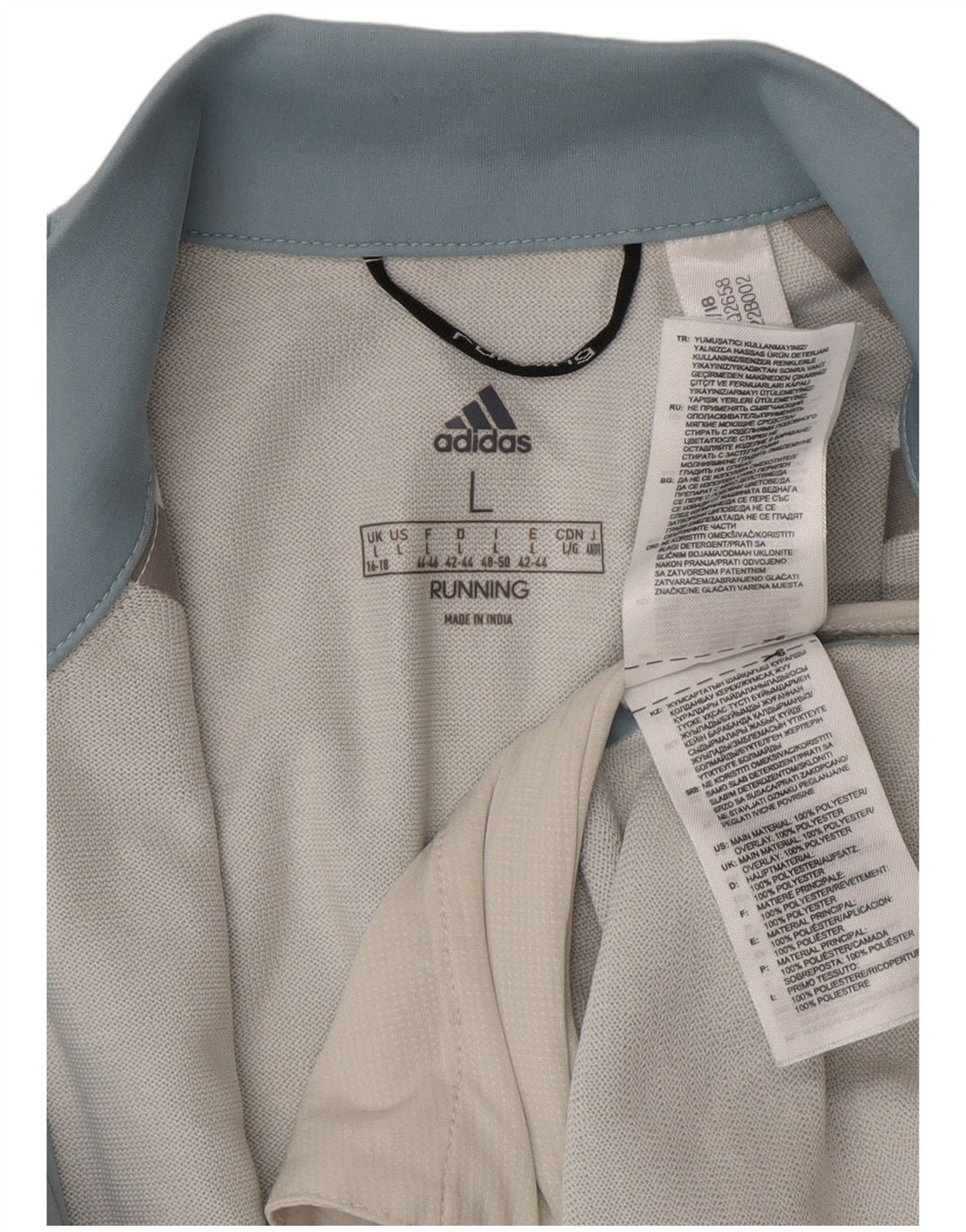 Adidas Damen Trainingsjacke mit 3/4-Ärmeln, UK 16/18, Größe L, blau, Polyester