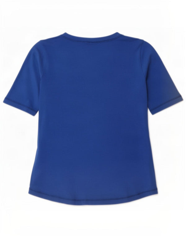 Champion Womens T-Shirt Top UK 14 Large Blue Cotton