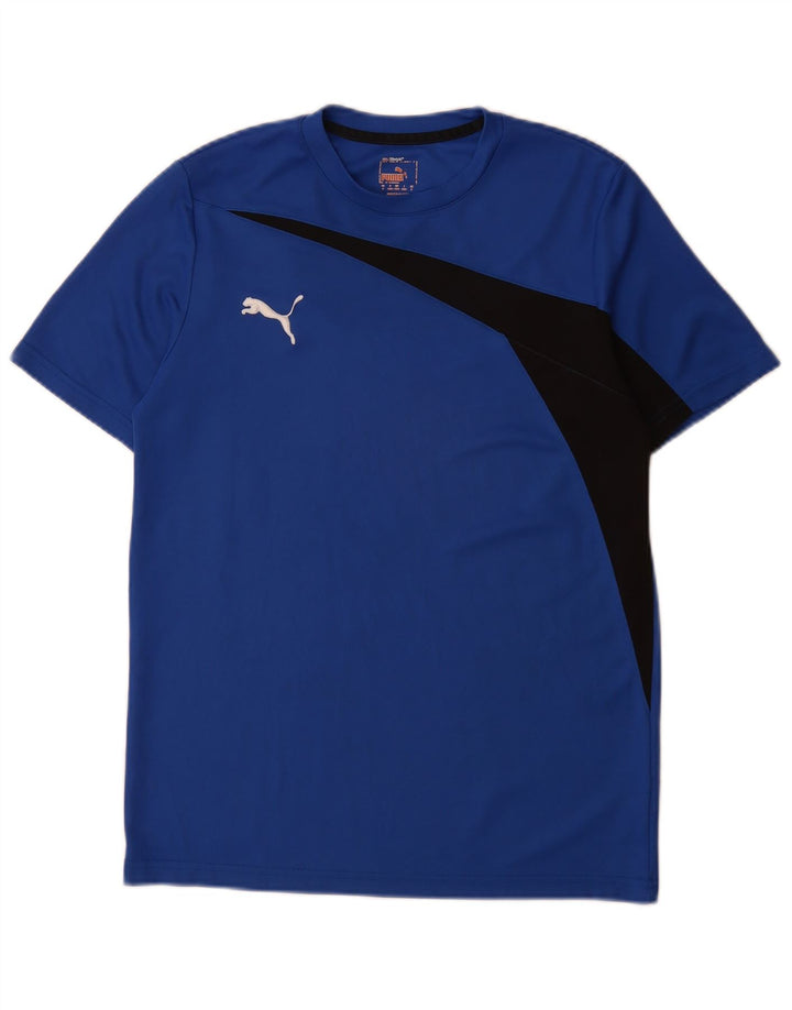 Puma Herren T-Shirt Top Small Blau Colourblock