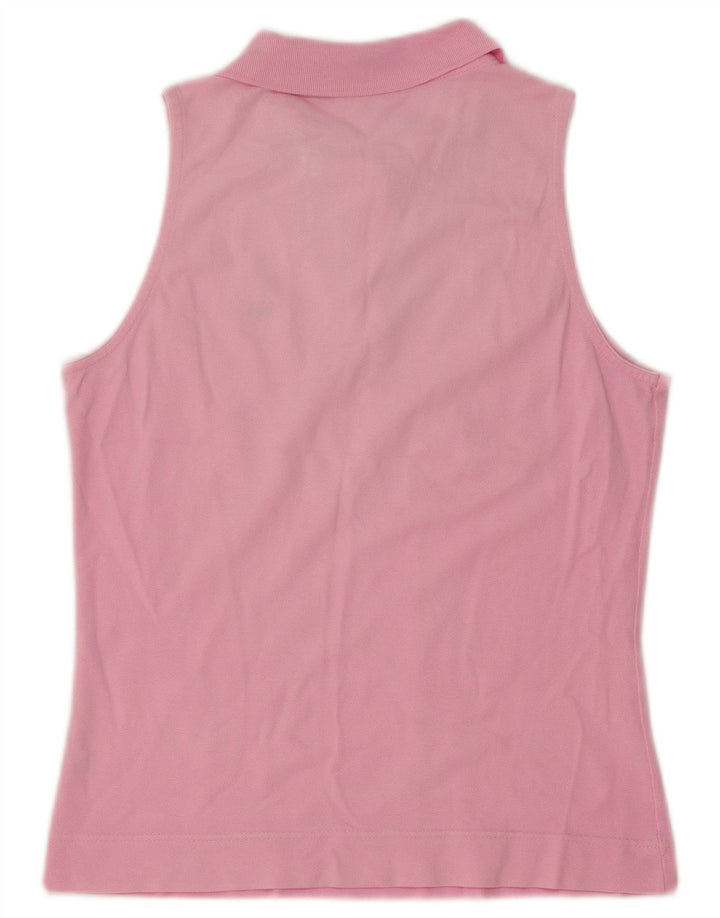 Lacoste Damen ärmelloses Poloshirt, Größe 40, mittelrosa, Baumwolle
