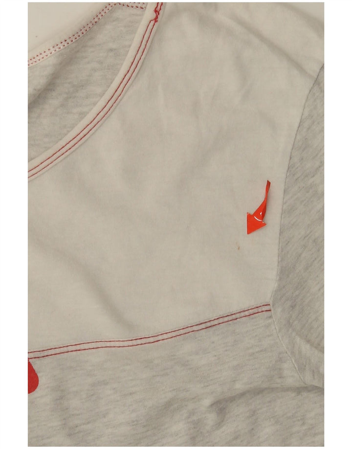 FILA Damen Graphic Top Langarm UK 12 Mittelgrau meliert