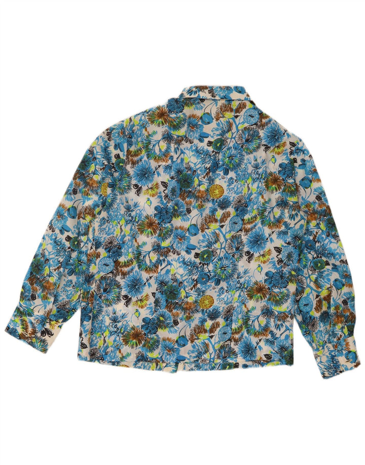 Vintage Damen Shirt IT 44 Medium Mehrfarbig geblümt
