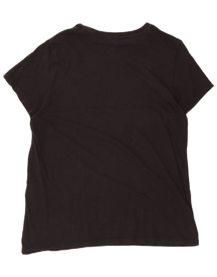 Levi's Damen Grafik-T-Shirt-Oberteil UK 14 Large Schwarz