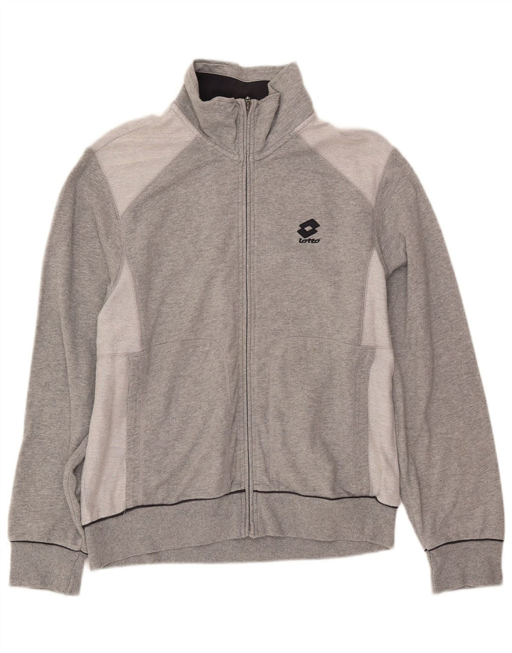 Lotto Herren-Trainingsanzug-Top-Jacke, Mittelgrau, Farbblock