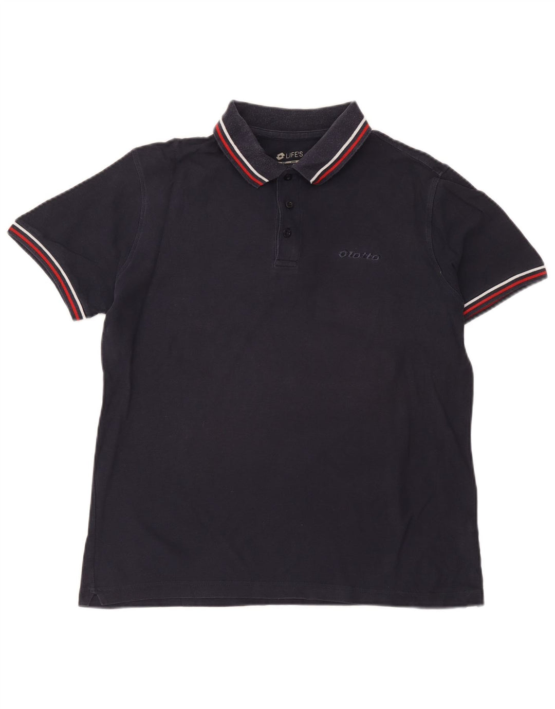 Lotto Herren-Poloshirt, mittelgroß, marineblau, Baumwolle