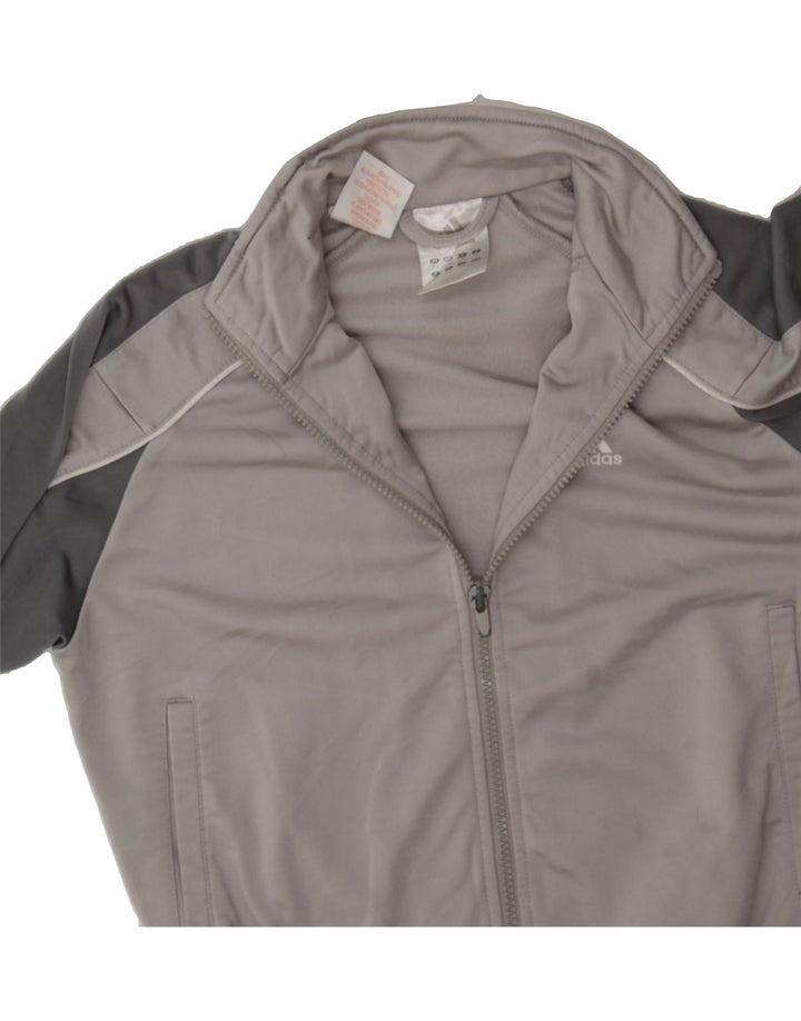 ADIDAS Boys Tracksuit Top Jacket 10-11 Years Grey Colourblock Polyester Vintage Adidas and Second-Hand Adidas from Messina Hembry 
